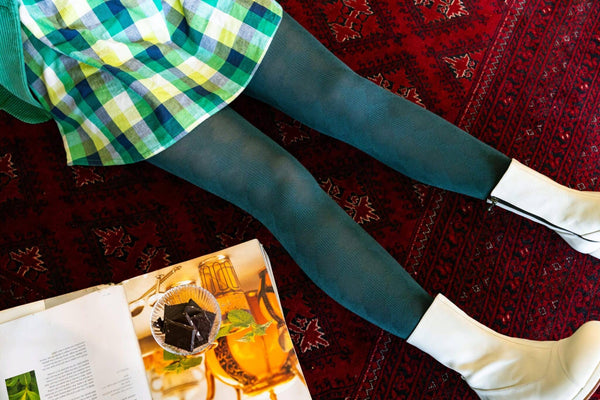 Organic Cotton Tights - PineGreen