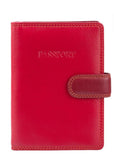 Cardinal Leather Passport Holder — Red Multi