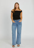 NL Victory Wide Leg Floor Grazer Jeans - Denim