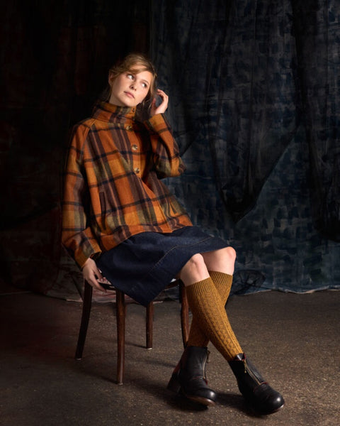 Vintage Merino Wool Socks - Mustard