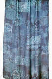 Merino Wool Scarf - Indigo Patches