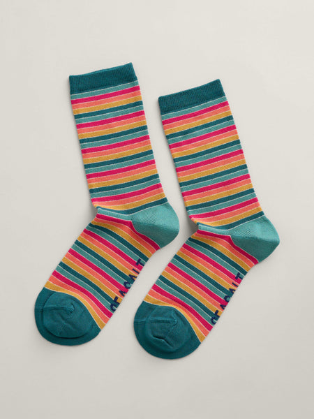 Sparkle Sailor Socks - Weatherborad Dark Jade