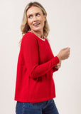 Merino Crew Neck Sweater - Red