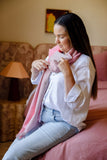 Wool Check Scarf - Ella