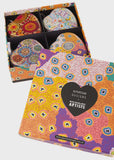 Aboriginal Art Heart Baubles - 4 Pack