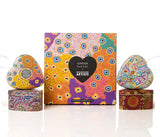 Aboriginal Art Heart Baubles - 4 Pack