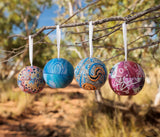 Christmas Tin Baubles - 4 Pack