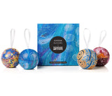 Christmas Tin Baubles - 4 Pack