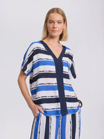 Stripe Viscose Top - Blue Stripe