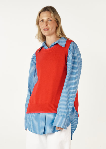Essential Two Tone Vest - Rouge