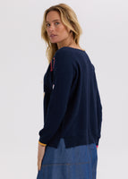 Intarsia Hearts Knit - Denim
