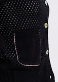 Holey Cardigan - Black