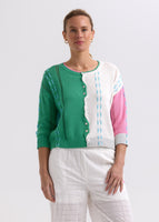Thread Detail Cardigan - Apple