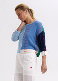Thread Deail Cardigan - Blue