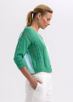 Thread Detail Cardigan - Apple