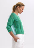 Thread Detail Cardigan - Apple
