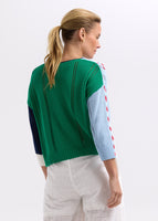 Thread Deail Cardigan - Blue