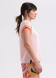 Stripe Trim Top - Blush