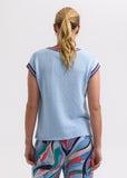 Stripe Trim Top - Powder