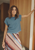 Zig Zag Knit - Blue