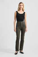 High Rise Straight Leg Merino Denim Jeans