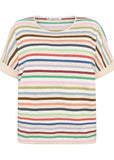 Andie Striped Cotton Tee - Light Oat