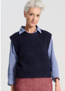 Aspen  Alpaca Knit Vest - Navy