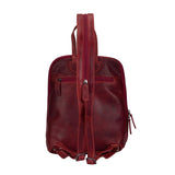 Leather Backpack - Claire Red