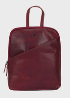 Leather Backpack - Claire Red
