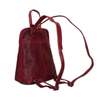 Leather Backpack - Claire Red