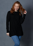 Kylie Essential Curved Hem Cowl - Coal