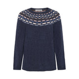 Brigitte Lambswool Yoke Crew - Soft Blue