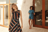 Retro Stripe Roller Dress