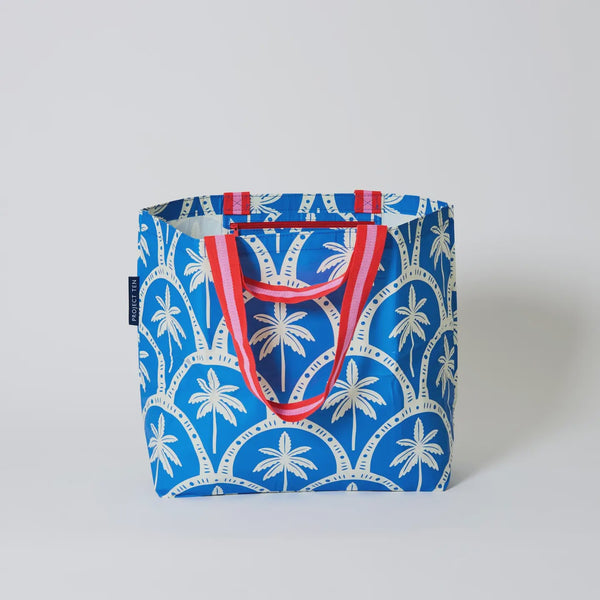 Medium Tote - Blue Palms