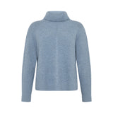 Camille Lambswood Cable Rollneck - Denim