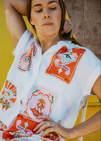 Rodeo Patch Cap Sleeve Shirt