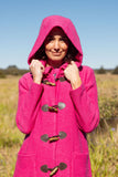 Boiled Wool Duffle Coat - Pink