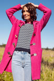 Boiled Wool Duffle Coat - Pink