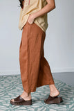 Cora Linen Pants - Caramel