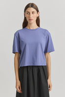 Relaxed Crop Tee - Denim Blue