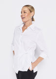 Cotton Sash Tie Shirt - White