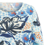 Diane 3/4 Cotton Tee - Sky
