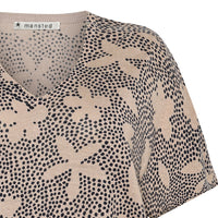 Gina Hemp Floral Dot Top - Sand