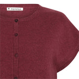 Haiku Yak Blend Button Front Vest - Ruby