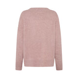 Hannah Yak Blend Oversized Vee - Rose