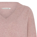 Hannah Yak Blend Oversized Vee - Rose