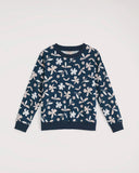 Bright Wave Sweatshirt - Organic Shapes Dark Lugger
