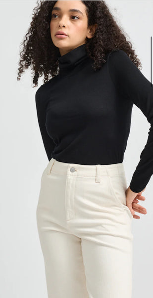 Turtle Neck Merino Tee - Lots of Colours