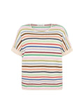 Andie Striped Cotton Tee - Light Oat