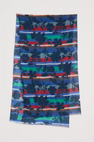 May Garland Scarf - Camellia Stripe Ink